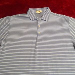 Peter Millar Large Blue striped Golf Shirt